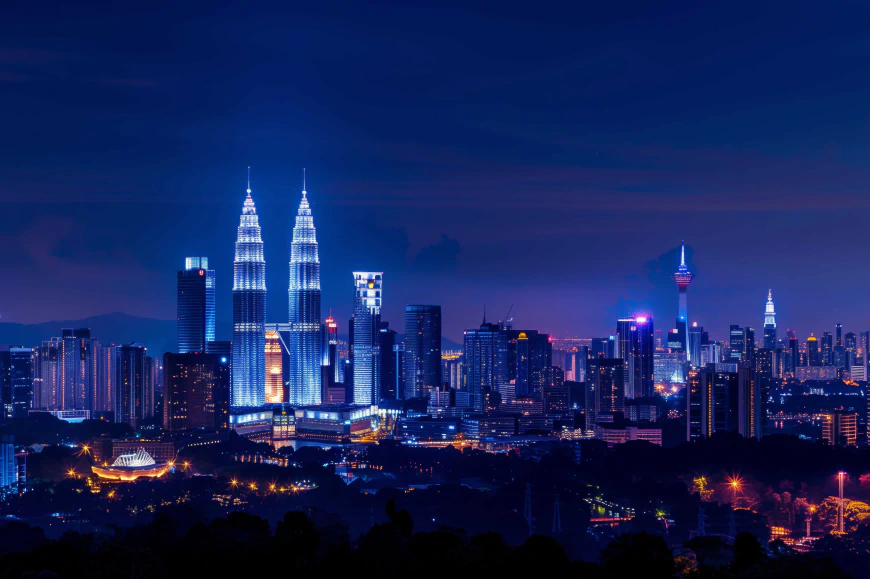 Kuala Lumpur skyline at night